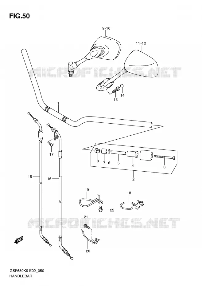 HANDLEBAR Suzuki MOTO 650 BANDIT 2009  GSF650SK9(E2)