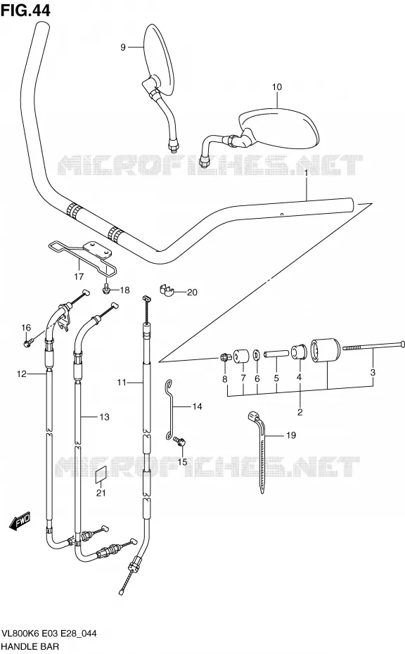 HANDLEBAR Suzuki MOTO 800 VOLUSIA 2007  VL800CK7(E3/E28)