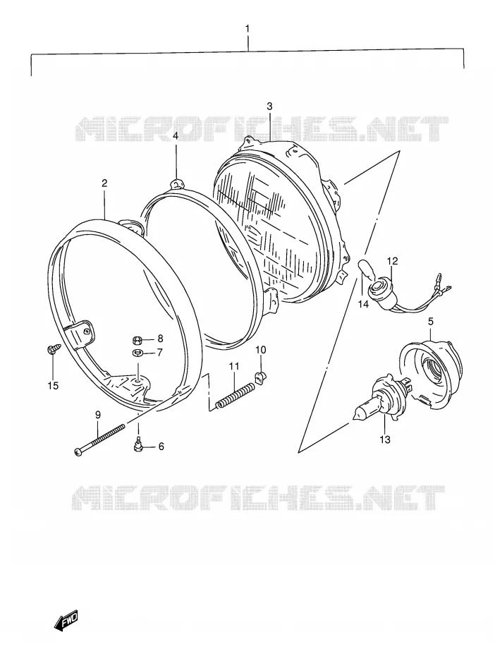 HEADLIGHT Suzuki MOTO 500 GS-E 1999  GS500EX(E2)