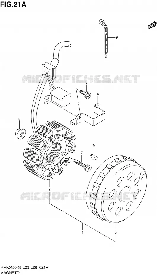 IGNITION (RM-Z450L0/L1) Suzuki MOTO 450 RM-Z 2011  RM-Z450L1(E3/E28)