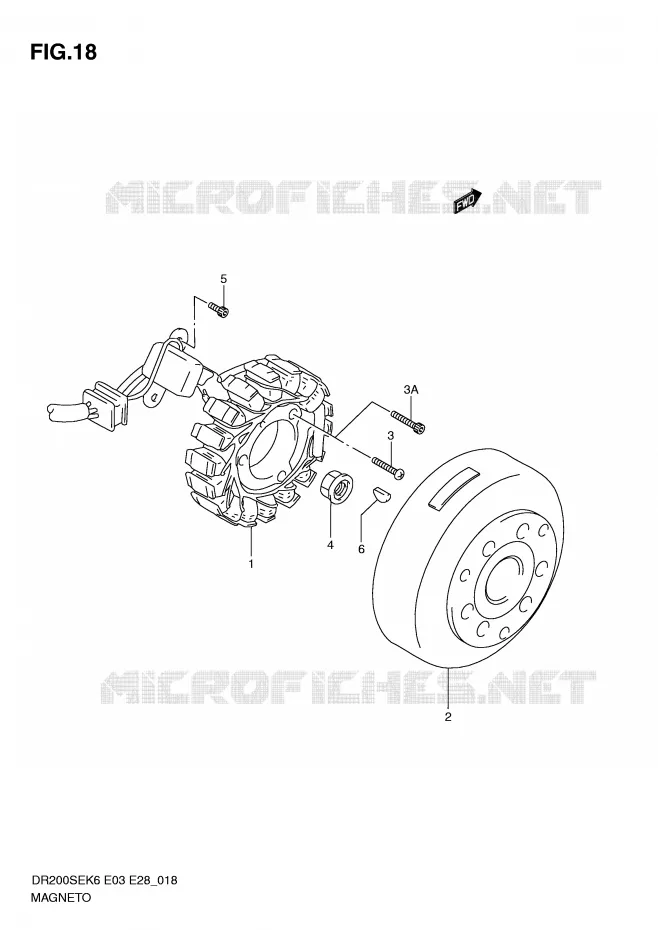 IGNITION Suzuki MOTO 200 DR 2008  DR200SEK8(E3/E28)