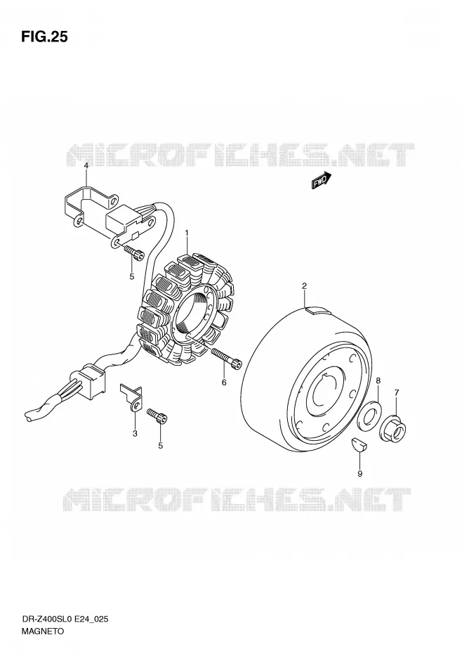 IGNITION Suzuki MOTO 400 DR-Z 2010  DR-Z400SL0(E24)