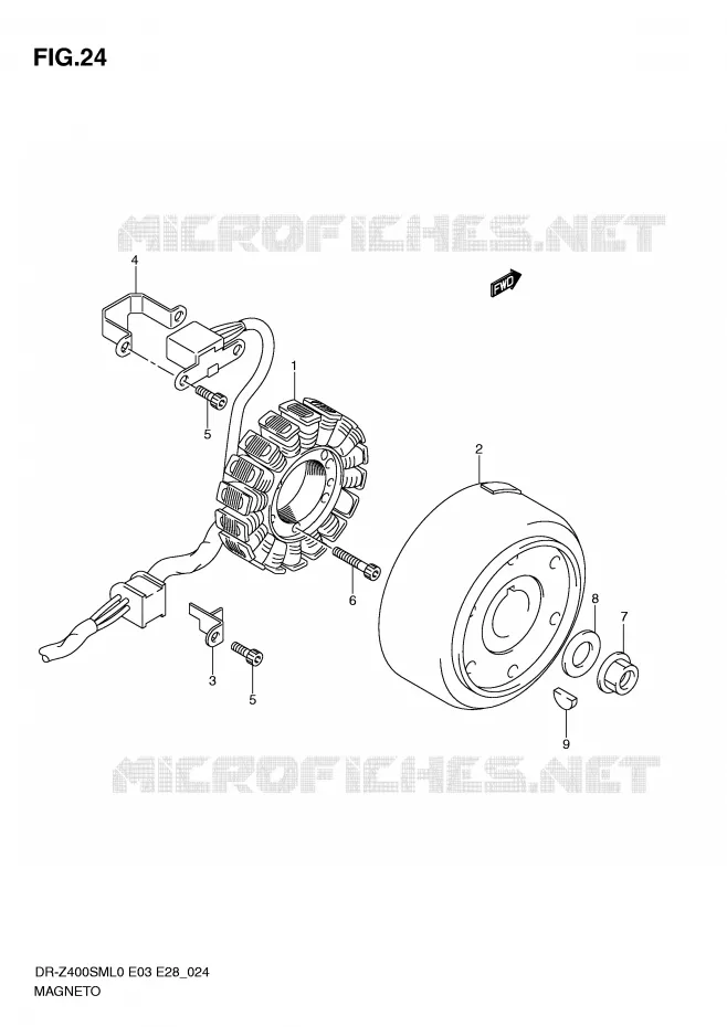 IGNITION Suzuki MOTO 400 DR-Z 2010  DR-Z400SML0(E3/E28)