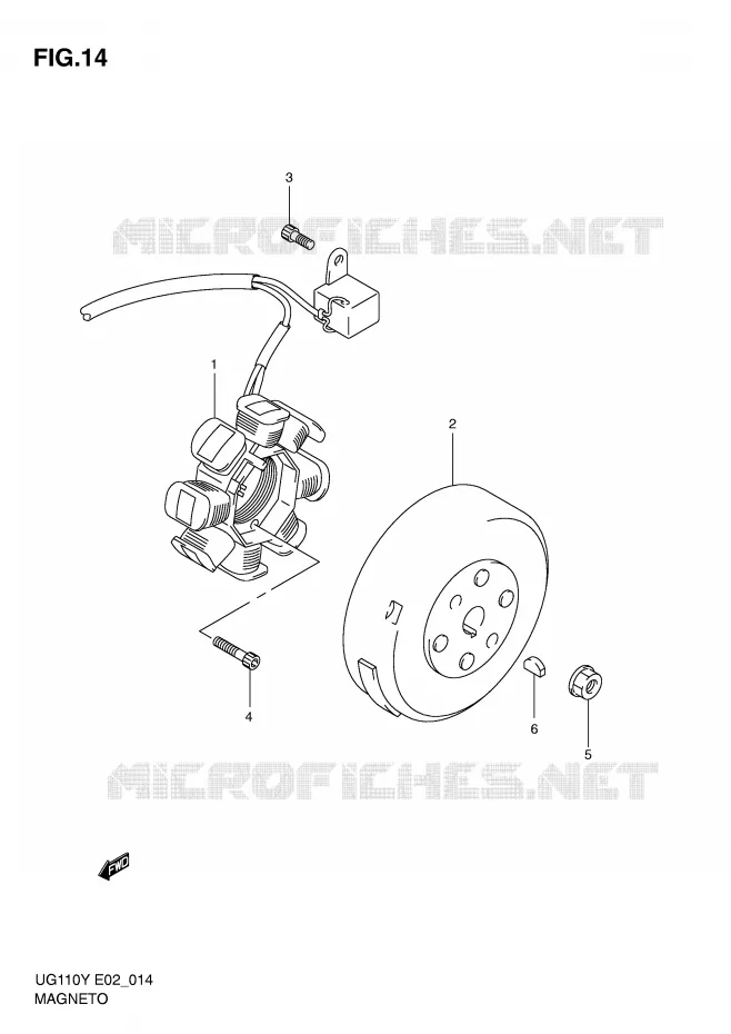 IGNITION Suzuki SCOOTER 110 UG 2001  UG110K1(E2)
