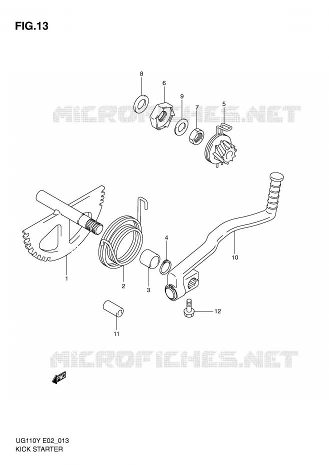 KICK STARTER Suzuki SCOOTER 110 UG 2000  UG110Y(E2)