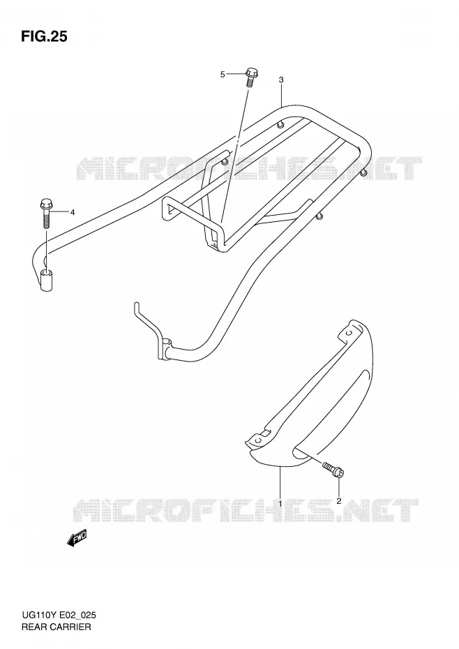 REAR CARRIER Suzuki SCOOTER 110 UG 2000  UG110Y(E2)
