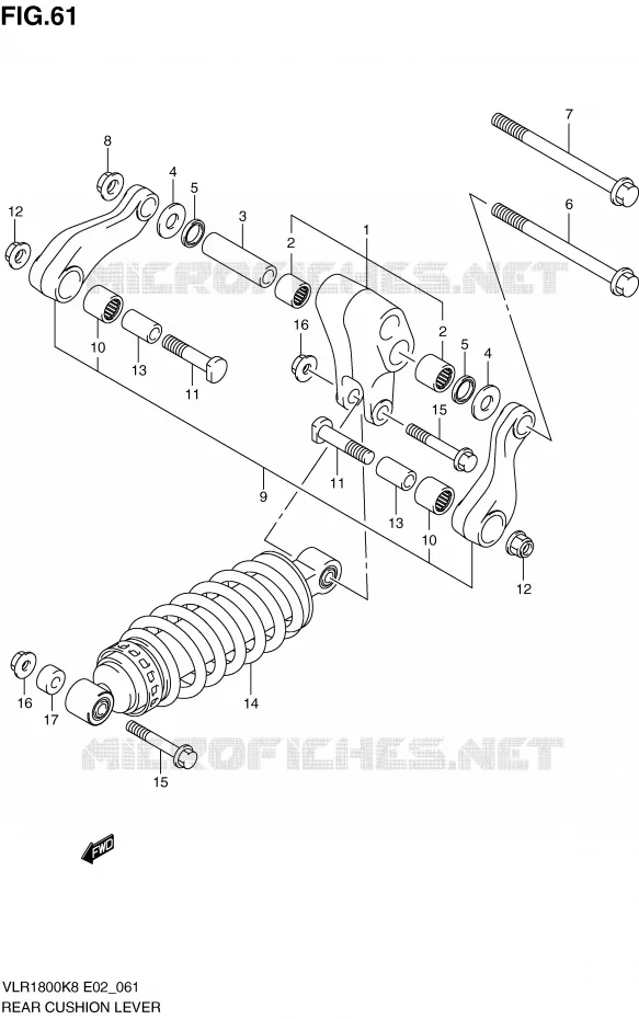 SHOCK ABSORBER LINKAGE Suzuki MOTO 1800 INTRUDER 2009  VLR1800K9(E2)