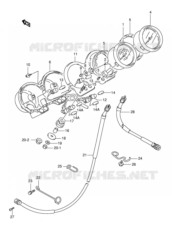 SPEEDOMETER Suzuki MOTO 500 GS-E 2000  GS500EUY(E2)