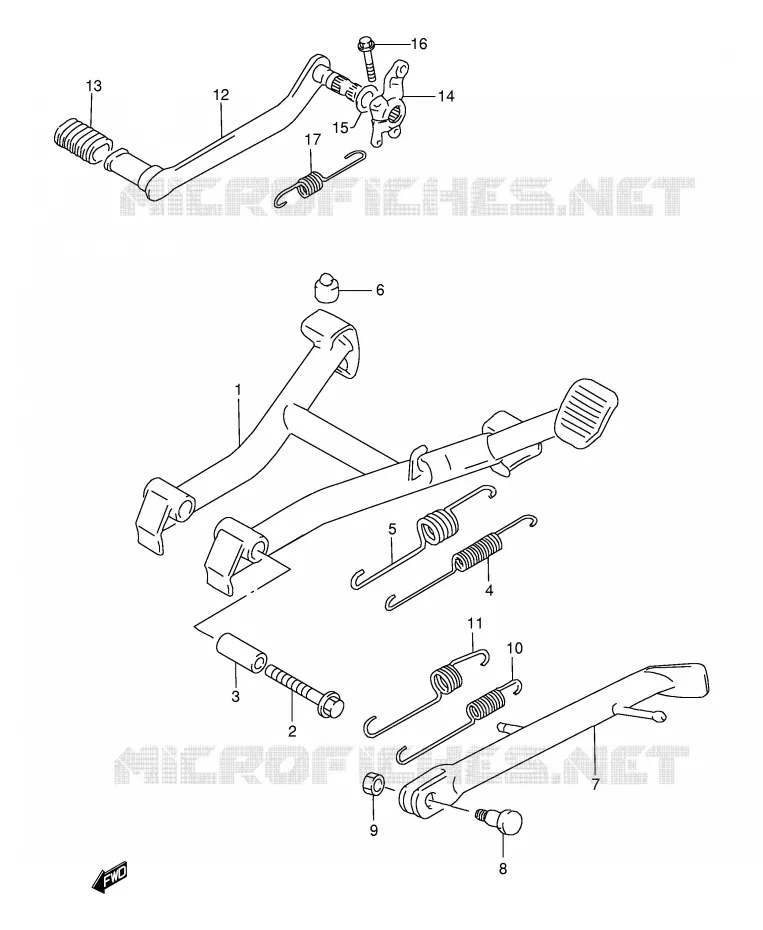 STAND - REAR BRAKE Suzuki MOTO 500 GS-E 2000  GS500EY(E2)