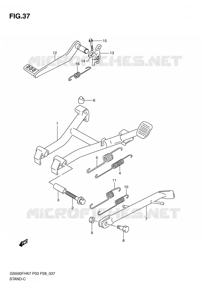 STAND Suzuki MOTO 500 GS-E 2009  GS500HK9(P3)