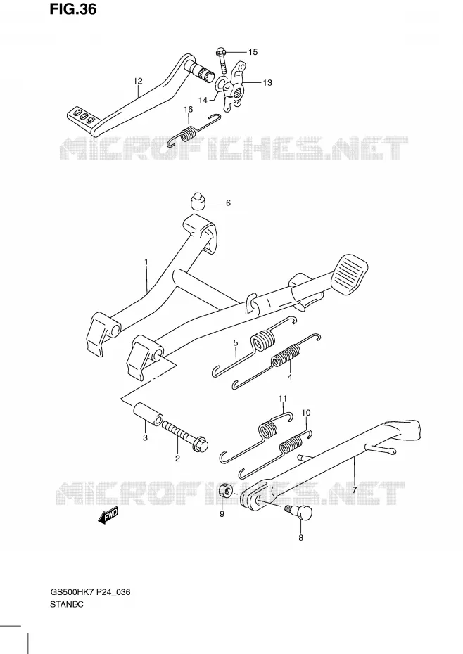 STAND Suzuki MOTO 500 GS-F 2009  GS500FHK9(P24)