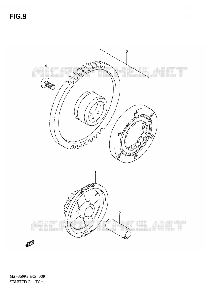STARTER MOTOR CLUTCH Suzuki MOTO 650 BANDIT 2010  GSF650SL0(E2)
