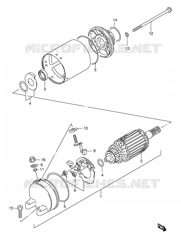 STARTER MOTOR Suzuki MOTO 500 GS-E 1999  GS500EX(E2)