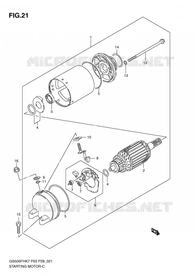 STARTER MOTOR Suzuki MOTO 500 GS-F 2008  GS500FHK8(P3)