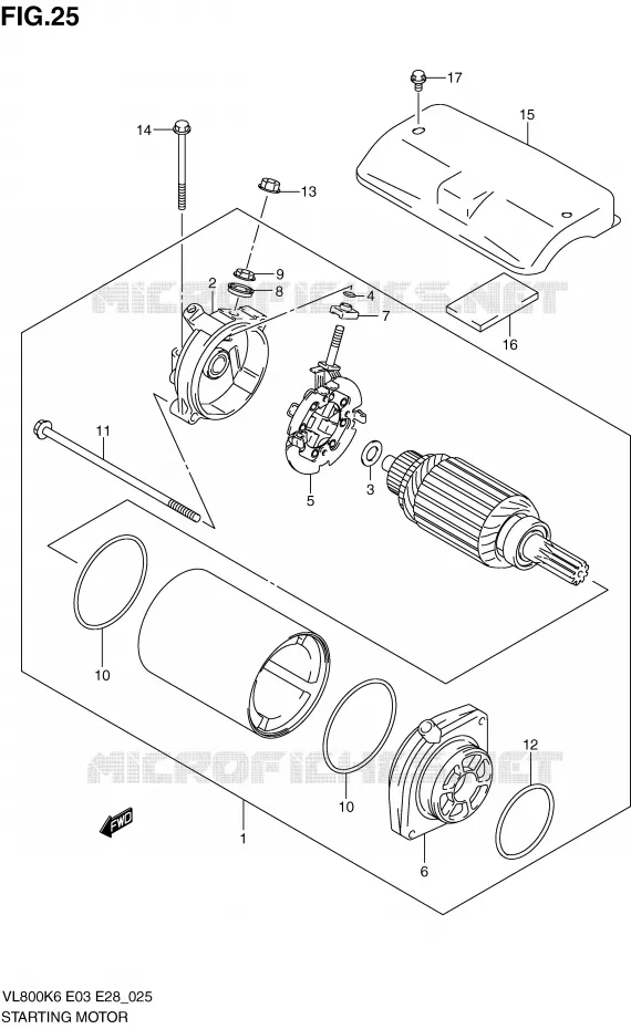 STARTER MOTOR Suzuki MOTO 800 VOLUSIA 2008  VL800TK8(E3/E28)