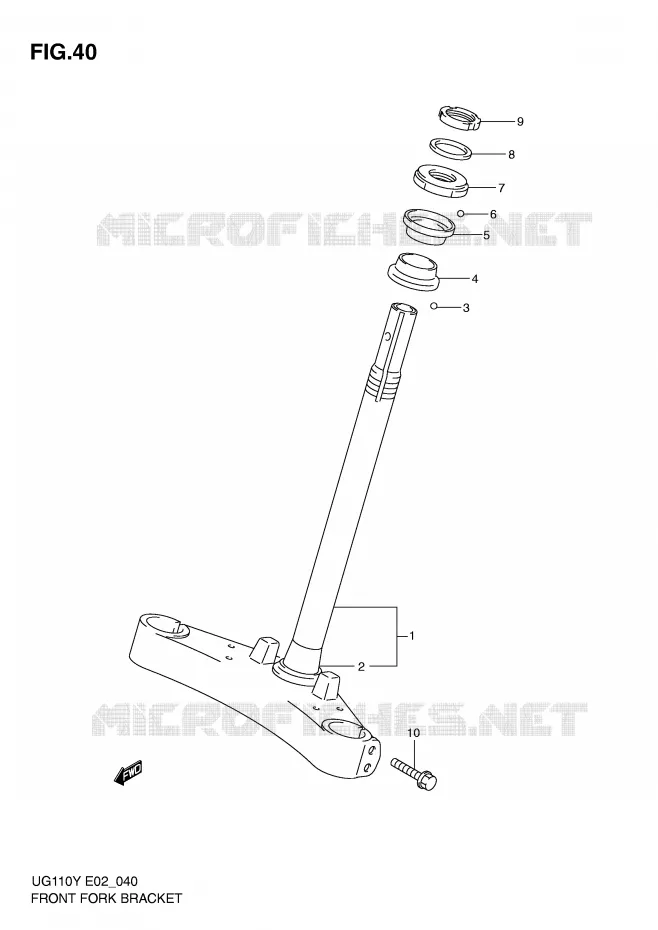 STEERING STEM Suzuki SCOOTER 110 UG 2000  UG110Y(E2)