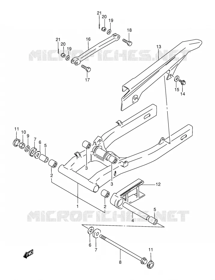 SWINGARM Suzuki MOTO 500 GS-E 1997  GS500EUV(E2)