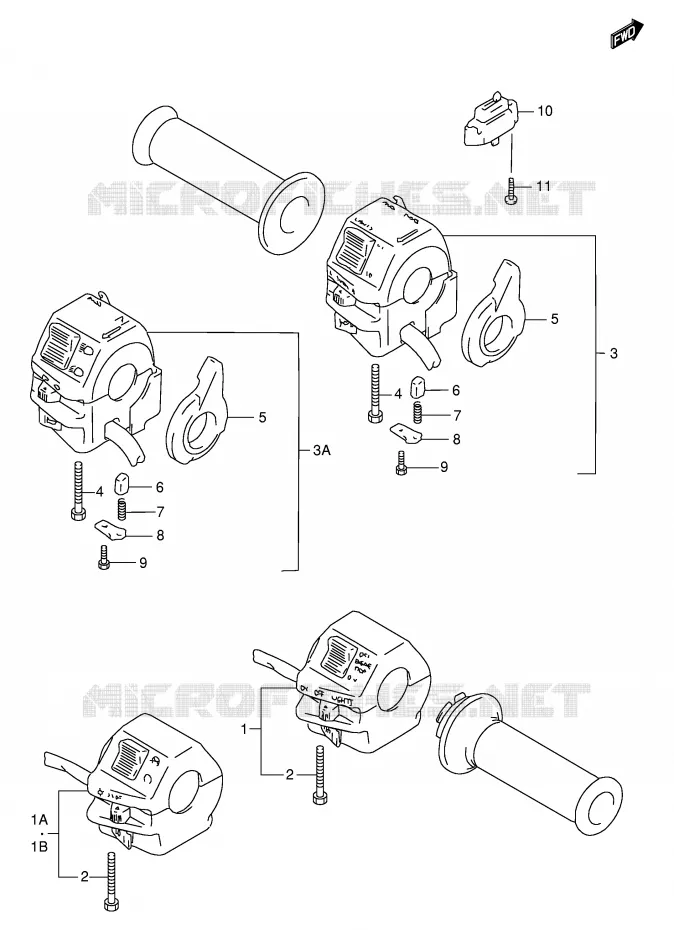 SWITCHES Suzuki MOTO 500 GS-E 1997  GS500EUV(E2)