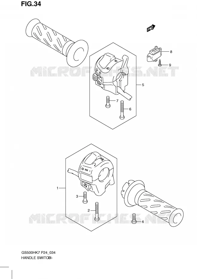 SWITCHES Suzuki MOTO 500 GS-E 2008  GS500HK8(P24)