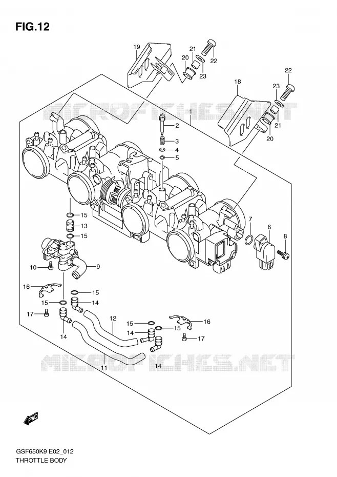 THROTTLE BODY Suzuki MOTO 650 BANDIT 2010  GSF650SAL0(E2)
