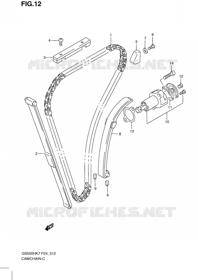 TIMING Suzuki MOTO 500 GS-F 2008  GS500FHK8(P24)