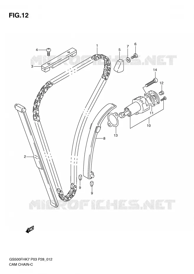 TIMING Suzuki MOTO 500 GS-F 2010  GS500FHL0(P3)
