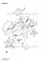 FRONT FENDER (MODEL L0) for Suzuki QUADSPORT 250 2010