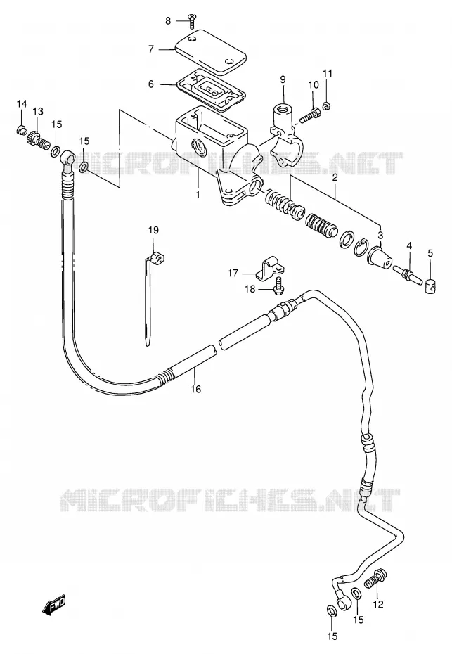 CLUTCH MASTER CYLINDER Suzuki MOTO 1400 INTRUDER 2000  VS1400GLPY(E2)