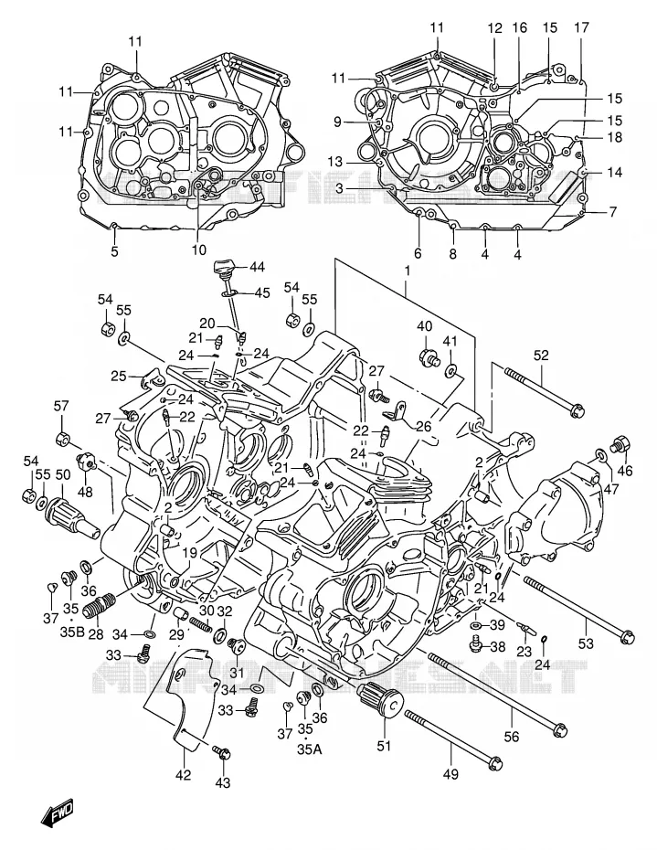 CRANKCASE Suzuki MOTO 1400 INTRUDER 2000  VS1400GLPY(E2)
