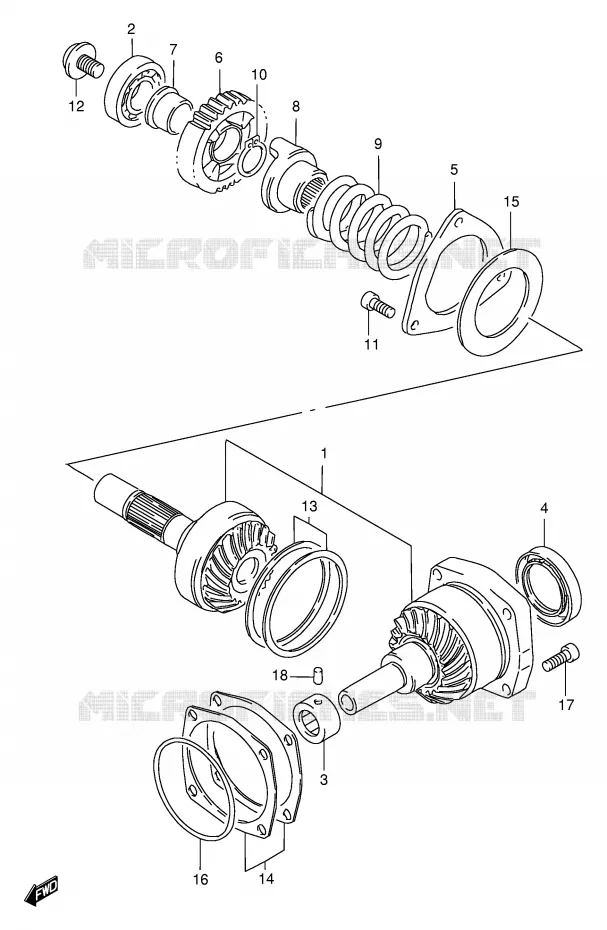 DRIVESHAFT Suzuki MOTO 1400 INTRUDER 2002  VS1400GLPK2(E2)