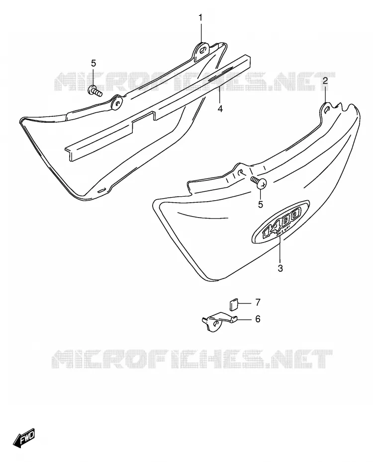 FAIRING (MODEL T/V) Suzuki MOTO 1400 INTRUDER 2000  VS1400GLPY(E2)
