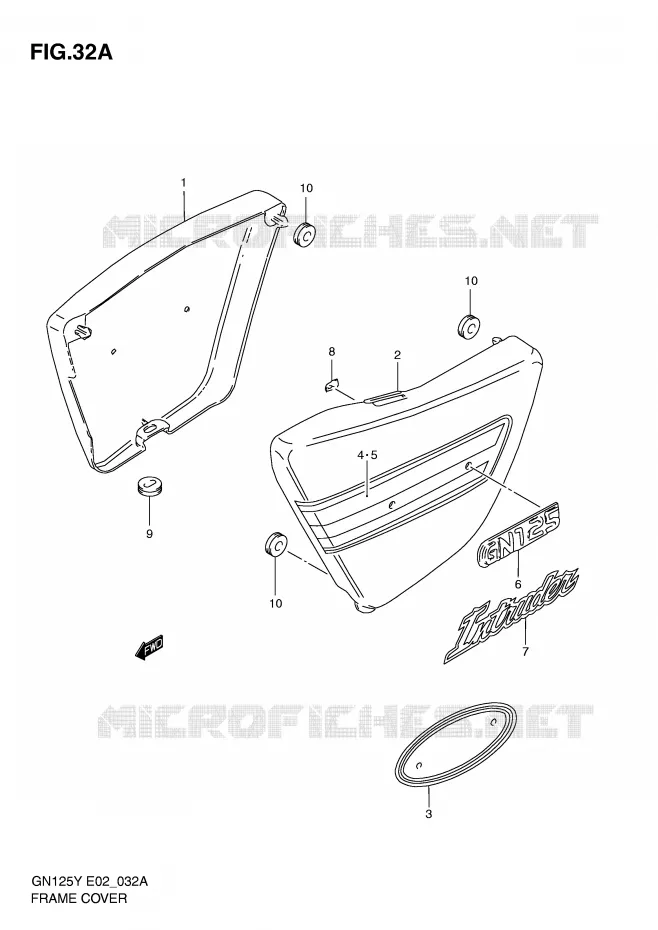 FAIRING (MODEL X/Y) Suzuki MOTO 125 GN 1998  GN125EW(E2)