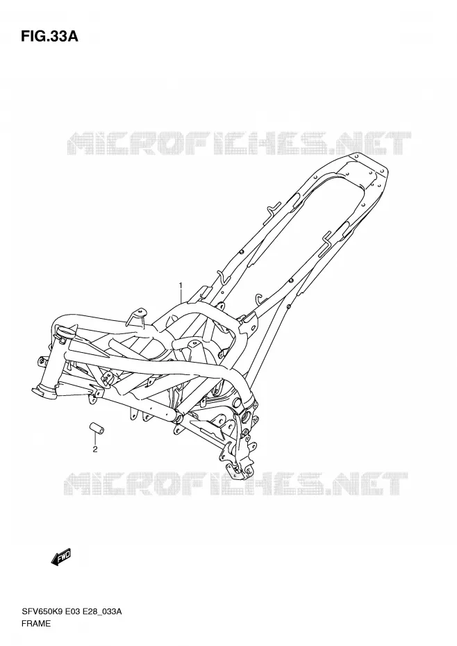 FRAME (M0DEL L0) Suzuki MOTO 650 GLADIUS 2010  SFV650AL0(E3/E28)