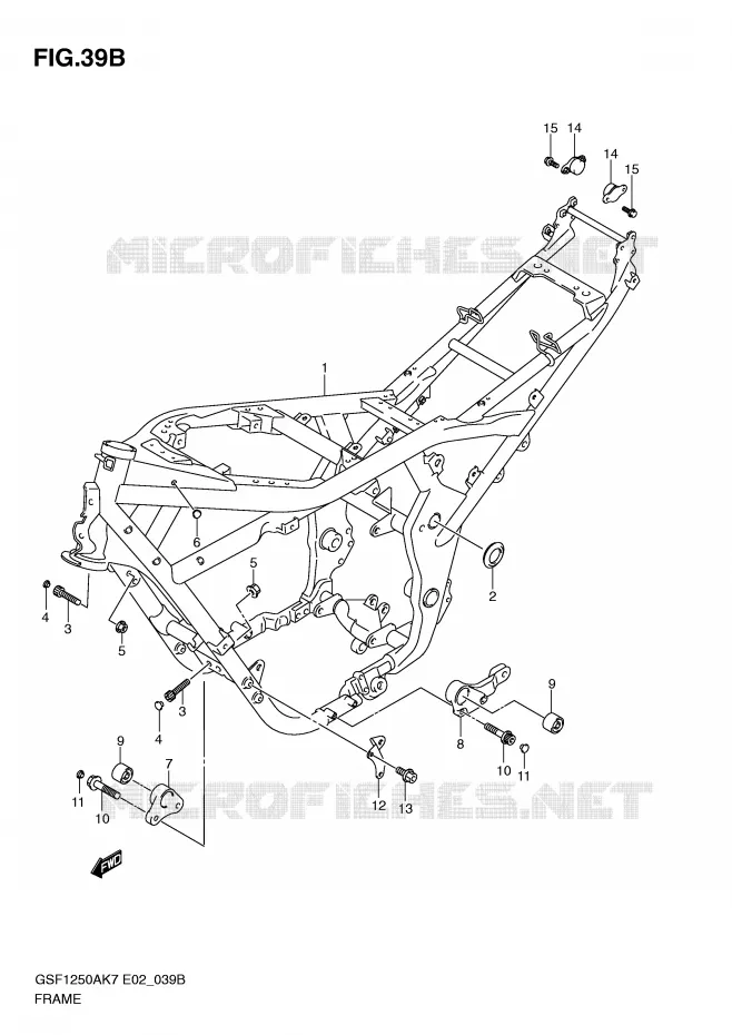 FRAME (MODEL L0) Suzuki MOTO 1250 BANDIT-S 2010  GSF1250SAL0(E2)