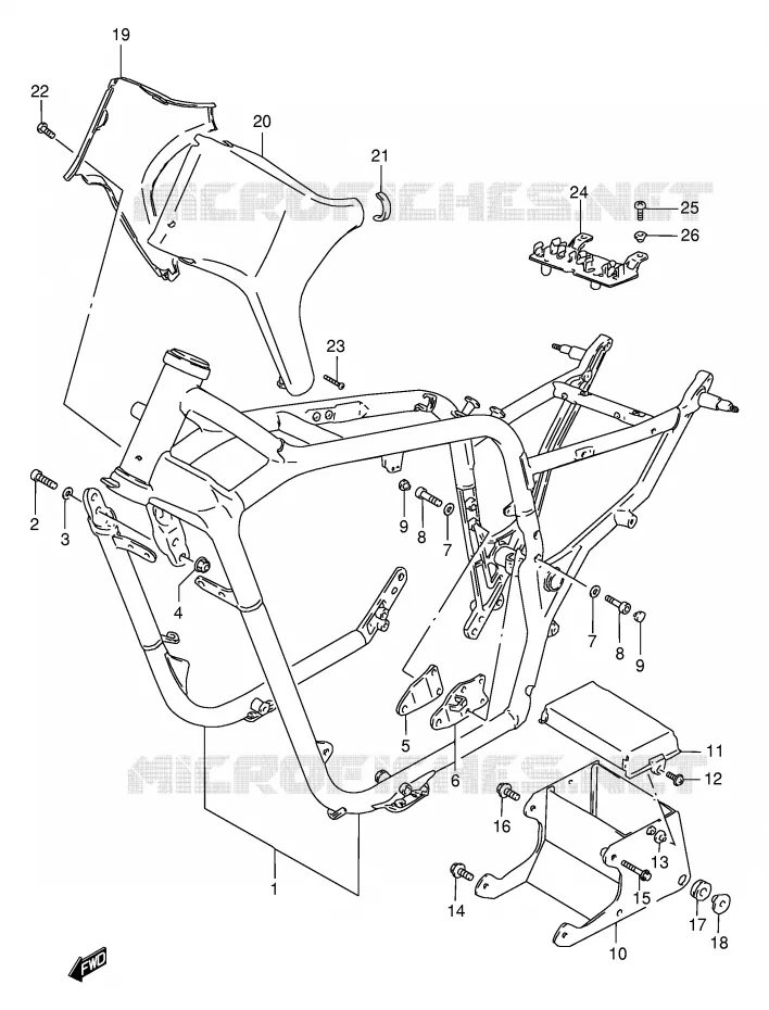 FRAME (MODEL T) Suzuki MOTO 1400 INTRUDER 2003  VS1400GLPK3(E2)