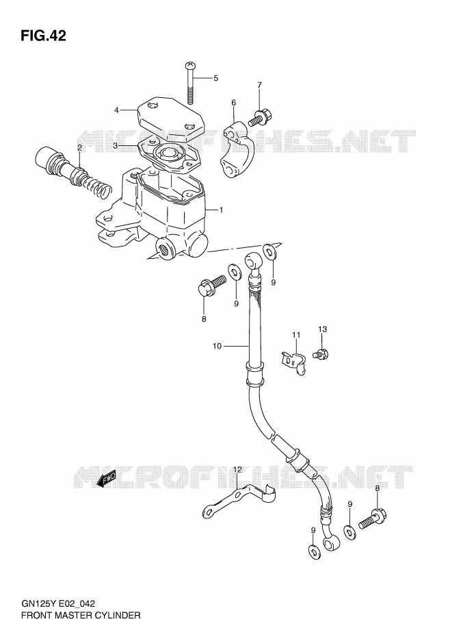 FRONT MASTER CYLINDER Suzuki MOTO 125 GN 2000  GN125EY(E2)