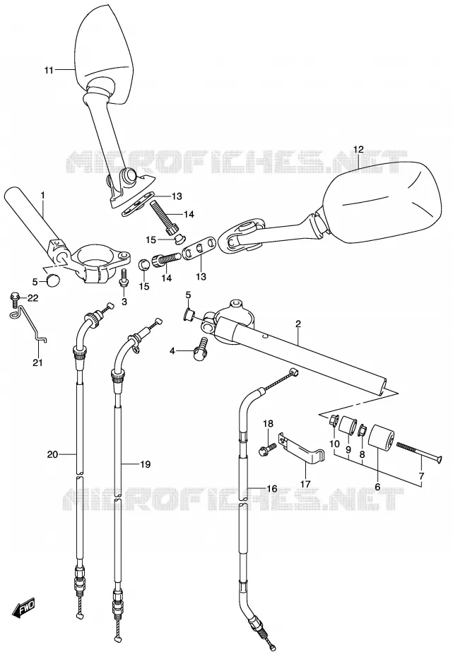 HANDLEBAR (MODEL K2/K3) Suzuki MOTO 750 GSX-R 2002  GSX-R750U2K2(E2)