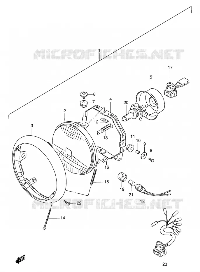 HEADLIGHT Suzuki MOTO 1400 INTRUDER 1997  VS1400GLPV(E2)