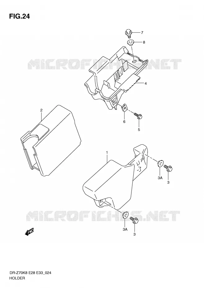 HOLDER Suzuki MOTO 70 DR-Z 2008  DR-Z70K8(E28/E33)