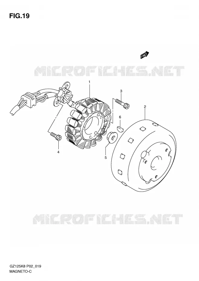IGNITION Suzuki MOTO 125 MARAUDER 2010  GZ125L0(P02)