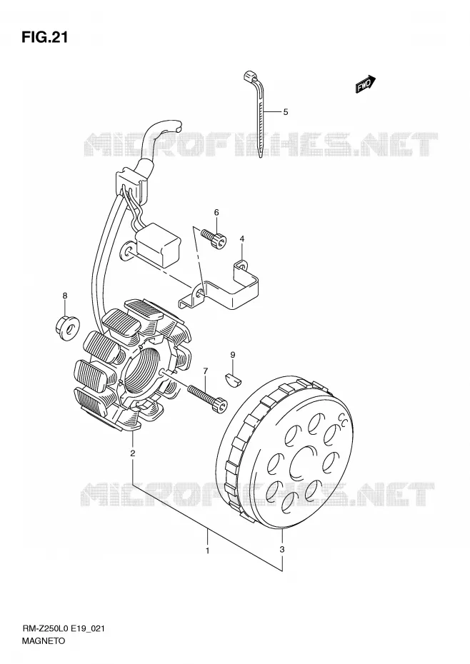 IGNITION Suzuki MOTO 250 RM-Z 2010  RM-Z250L0(E19)