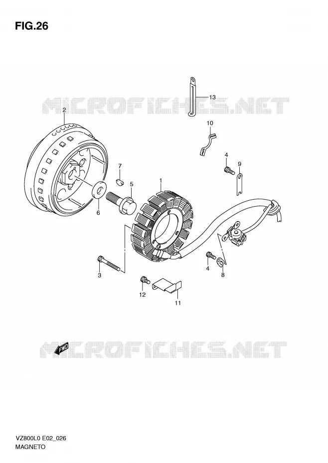 IGNITION Suzuki MOTO 800 MARAUDER 2010  VZ800L0(E2)