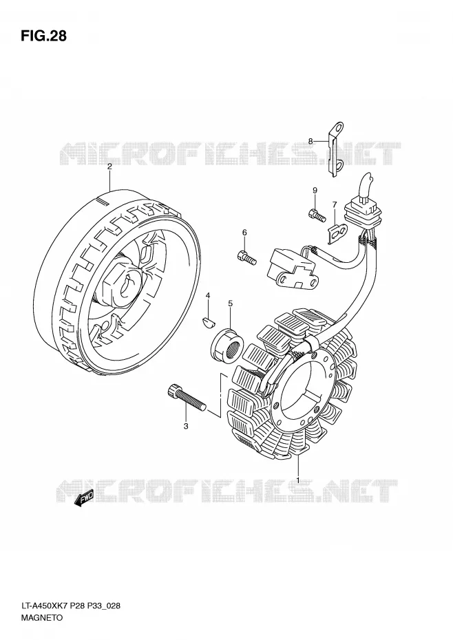 IGNITION Suzuki QUAD 450 KINGQUAD 2007  LT-A450XK7(P28/P33)