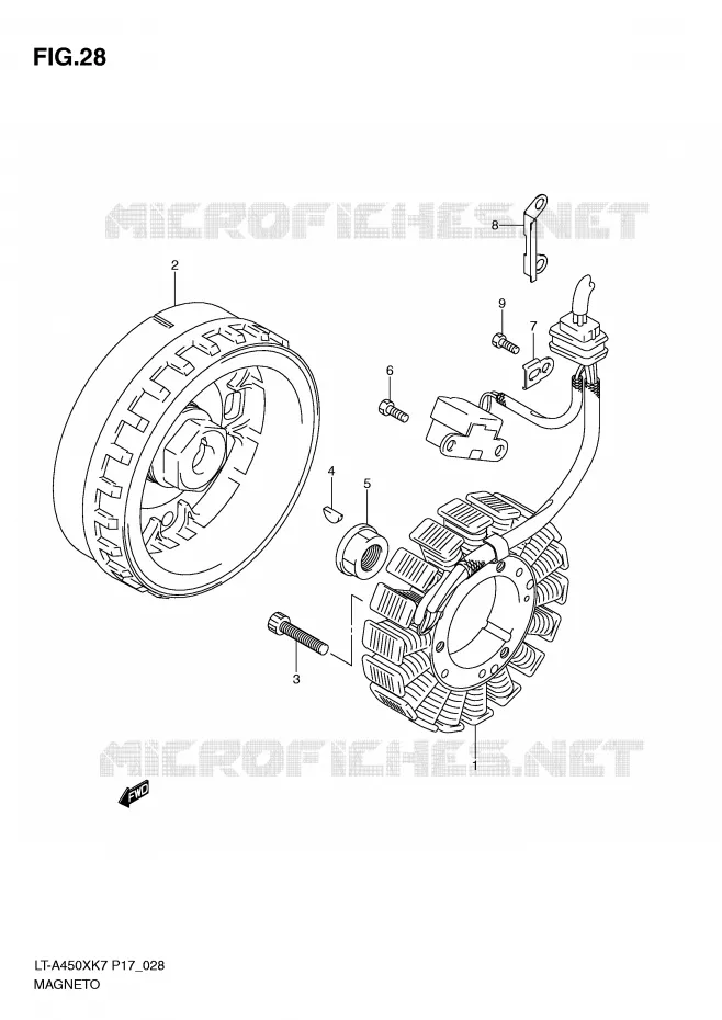 IGNITION Suzuki QUAD 450 KINGQUAD 2010  LT-A450XL0(P17)