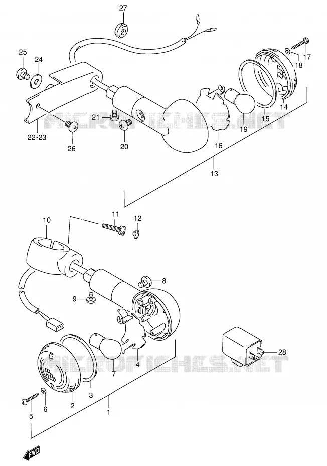 INDICATORS Suzuki MOTO 1400 INTRUDER 1999  VS1400GLPX(E2)