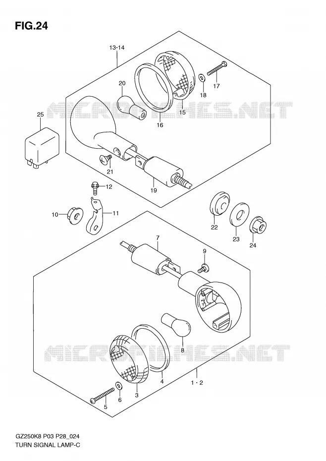 INDICATORS Suzuki MOTO 250 MARAUDER 2010  GZ250L0(P3)