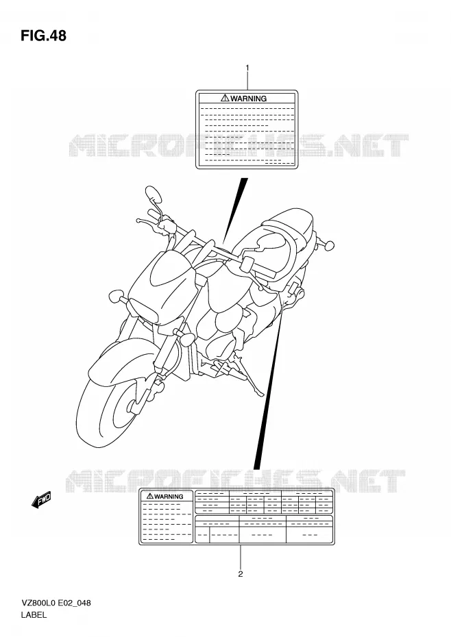 LABEL Suzuki MOTO 800 MARAUDER 2010  VZ800UEL0(E2)
