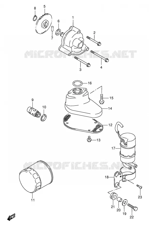 OIL PUMP - FUEL PUMP Suzuki MOTO 1400 INTRUDER 2000  VS1400GLPY(E2)