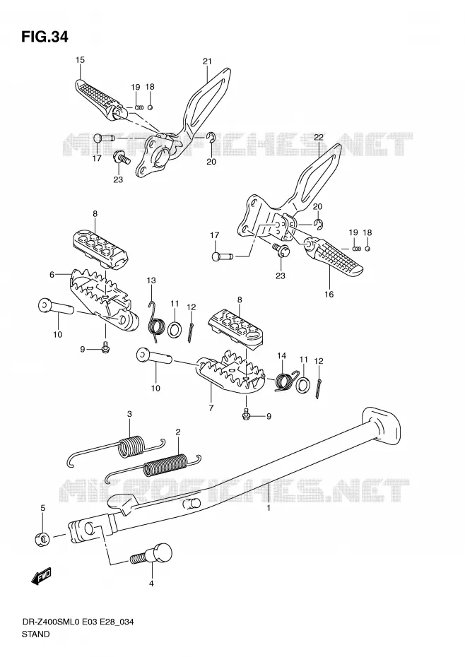 STAND Suzuki MOTO 400 DR-Z 2010  DR-Z400SML0(E3/E28)