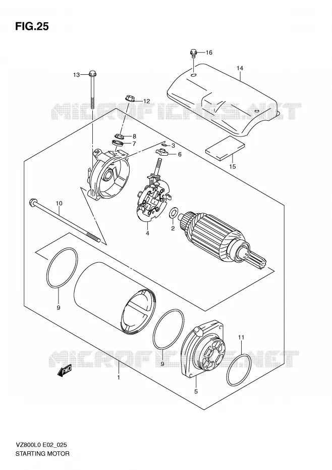 STARTER MOTOR Suzuki MOTO 800 MARAUDER 2010  VZ800L0(E2)